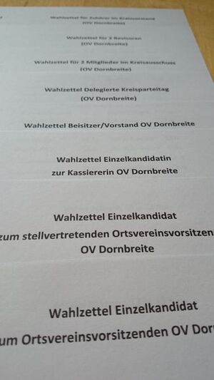 Die Vorbereitungen sind abgeschlossen: zahlreiche Wahlzettel warten auf ihren Einsatz